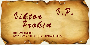 Viktor Prokin vizit kartica